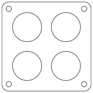 Cometic Holley Dominator 4-Hole .060in Fiber Carburetor Gasket - 2.00in Holes