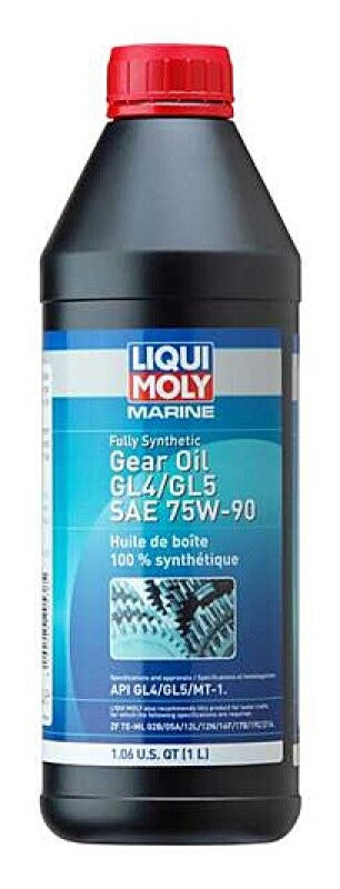 LIQUI MOLY 1L Marine Fully Synthetic Gear Oil (GL4/GL5) SAE 75W90