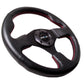 NRG Reinforced Steering Wheel (320mm) Leather w/Red Stitch