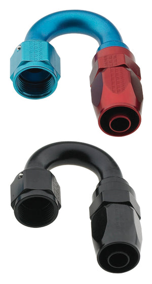 Fragola -4AN x 180 Degree Pro-Flow Hose End - Blue/Red