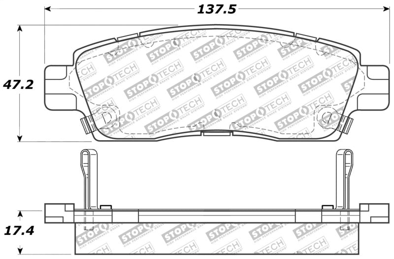 StopTech Sport Brake Pads w/Shims and Hardware - Rear