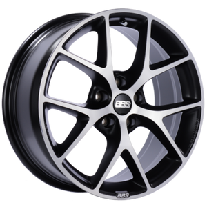 BBS SR 17x8 5x120 ET30 CB72.5 Satin Black Diamond Cut Face Wheel