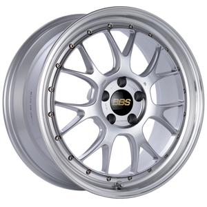 BBS LM-R 19x8.5 5x112 ET38 Diamond Silver Center Diamond Cut Lip Wheel -82mm PFS/Clip Required