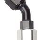 Russell Performance -16 AN Silver/Black 45 Degree Full Flow Hose End