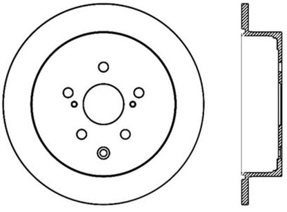 StopTech 14-16 Toyota Highlander Sport Drilled Rear Passenger Side Brake Rotor