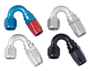 Fragola -16AN x 150 Degree Power Flow Hose End - Blue/Red