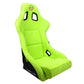 NRG FRP Bucket Seat PRISMA Edition - Large (Neon Green Alcantara/  Pearlized Back)