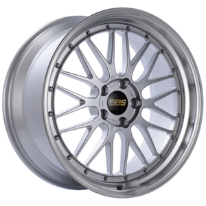 BBS LM 19x10 5x112 ET50 Diamond Silver Center Diamond Cut Lip Wheel - 82mm PFS Required