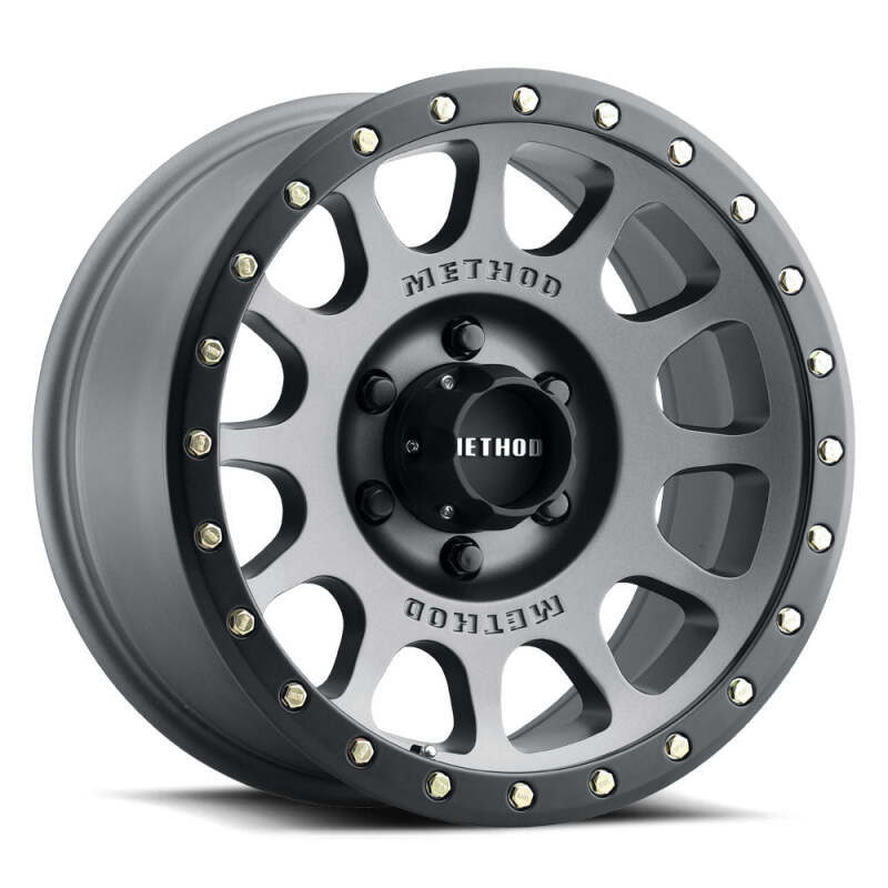 Method MR305 NV 18x9 / -12mm Offset / 6x5.5 BP / 108mm CB / Titanium - Matte Black Lip Wheel