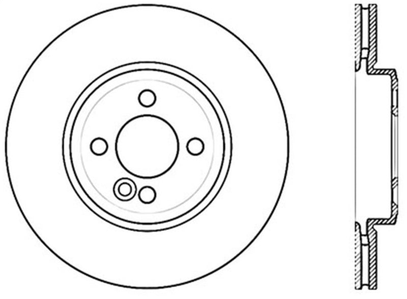 StopTech Slotted & Drilled Sport Brake Rotor 07-13 Mini Cooper