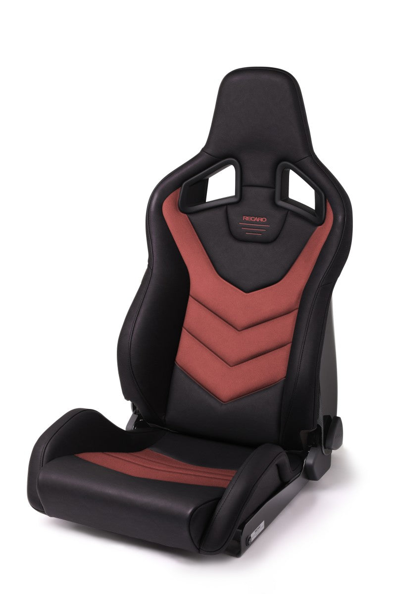 Recaro Sportster GT Passenger Seat - Black Vinyl/Red Suede