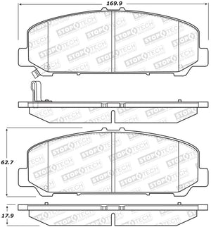 StopTech Sport Brake Pads w/Shims and Hardware - Rear