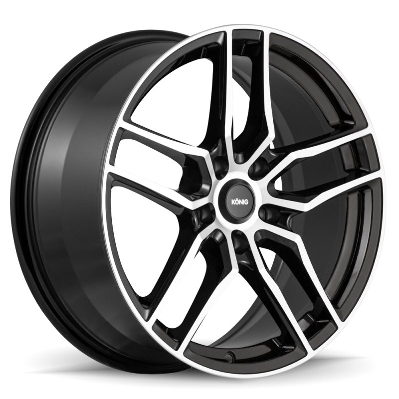 Konig Intention 20x8.5 5x114.3 ET40 Gloss Black / Machine Face