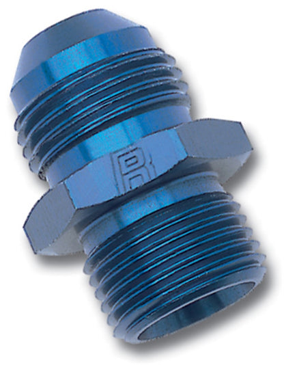 Russell Performance -6 AN Flare to 10mm x 1.0 Metric Thread Adapter (Blue)