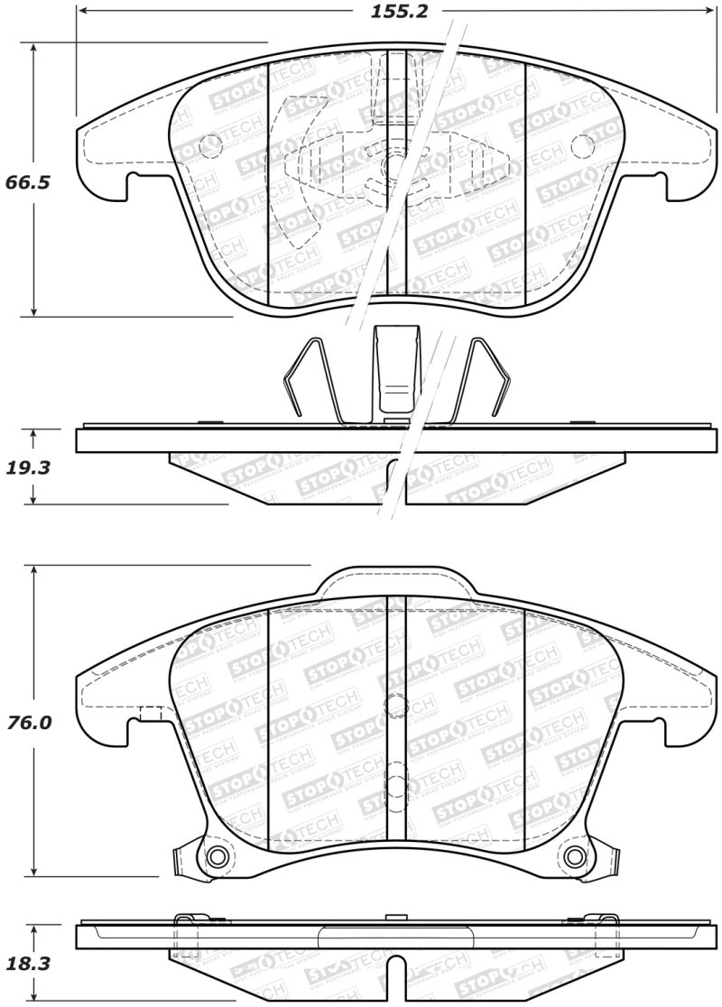 StopTech Street Brake Pads - Front