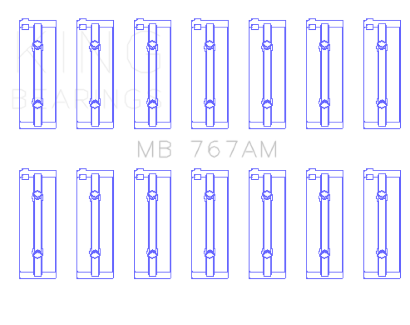 King Toyota 2M/4M/5ME/5MGE/7MGE/7MGTE Main Bearing Set - Size STD