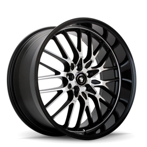 Konig Lace 18x8 5x100 ET35 Black/Machine Spoke