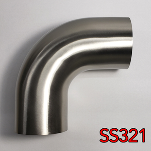 Stainless Bros 2in SS321 90 Degree Mandrel Bend Elbow 1D - 16GA/.065in Wall - Leg