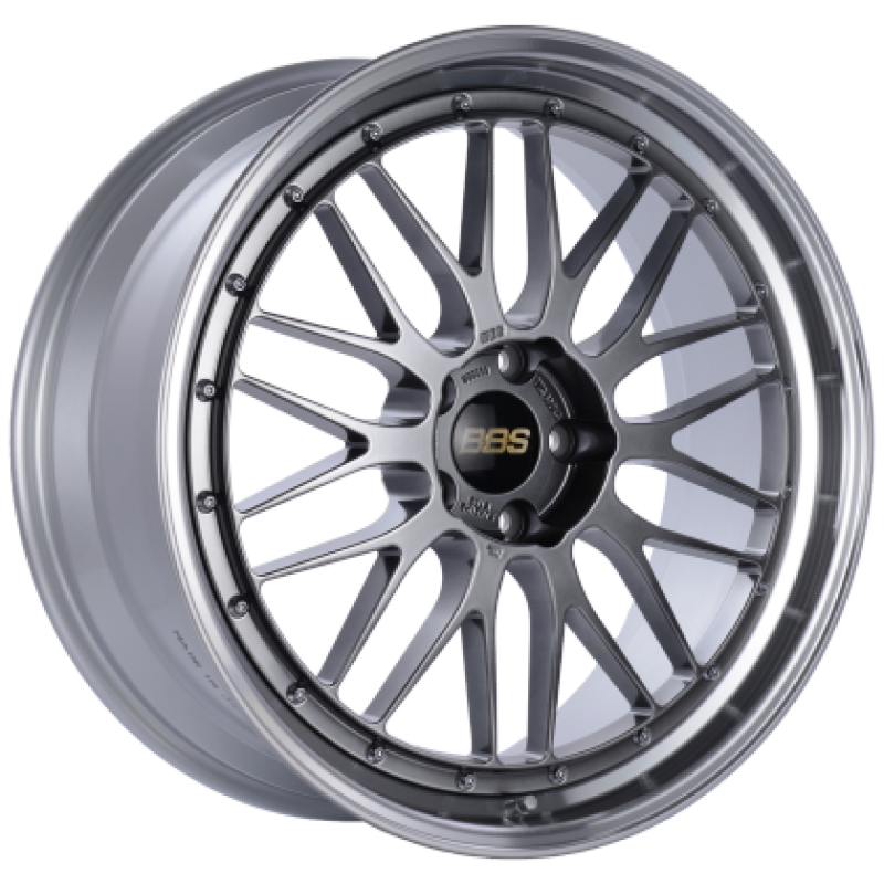 BBS LM 19x9.5 5x112 ET32 Diamond Black Center Diamond Cut Lip Wheel - 82mm PFS Required