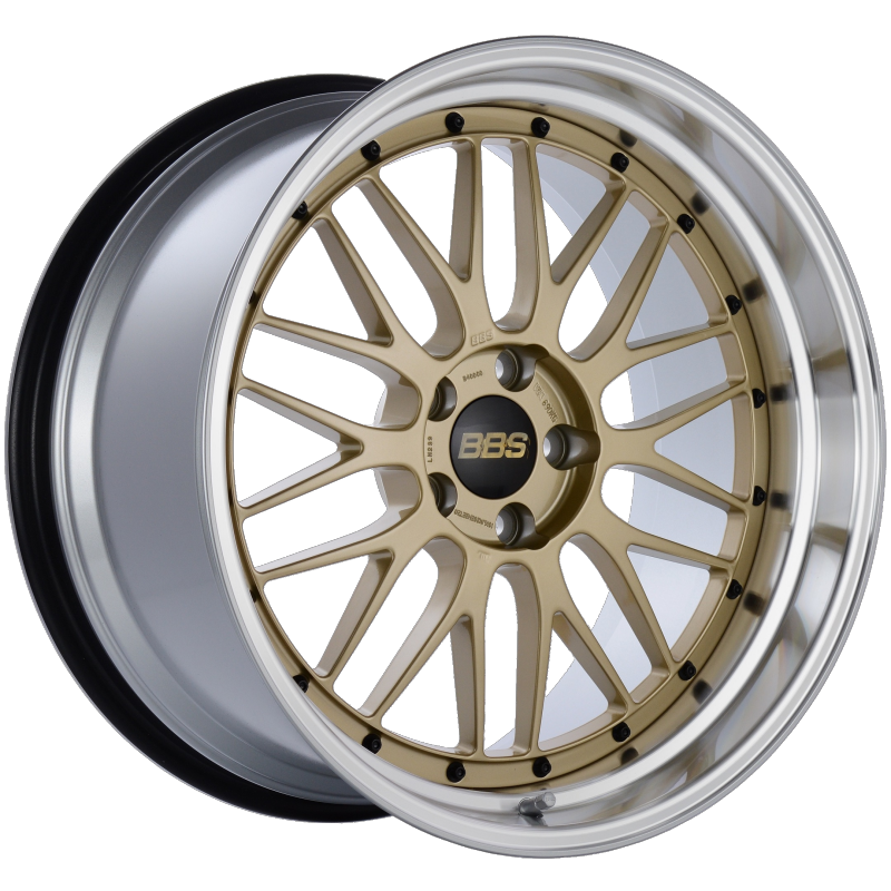 BBS LM 20x10.5 5x114.3 ET20 CB66 Gold Center Diamond Cut Lip Wheel