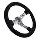 NRG Reinforced Steering Wheel (350mm / 3in. Deep) Blk Suede w/Hydrodipped Digi-Camo Spokes