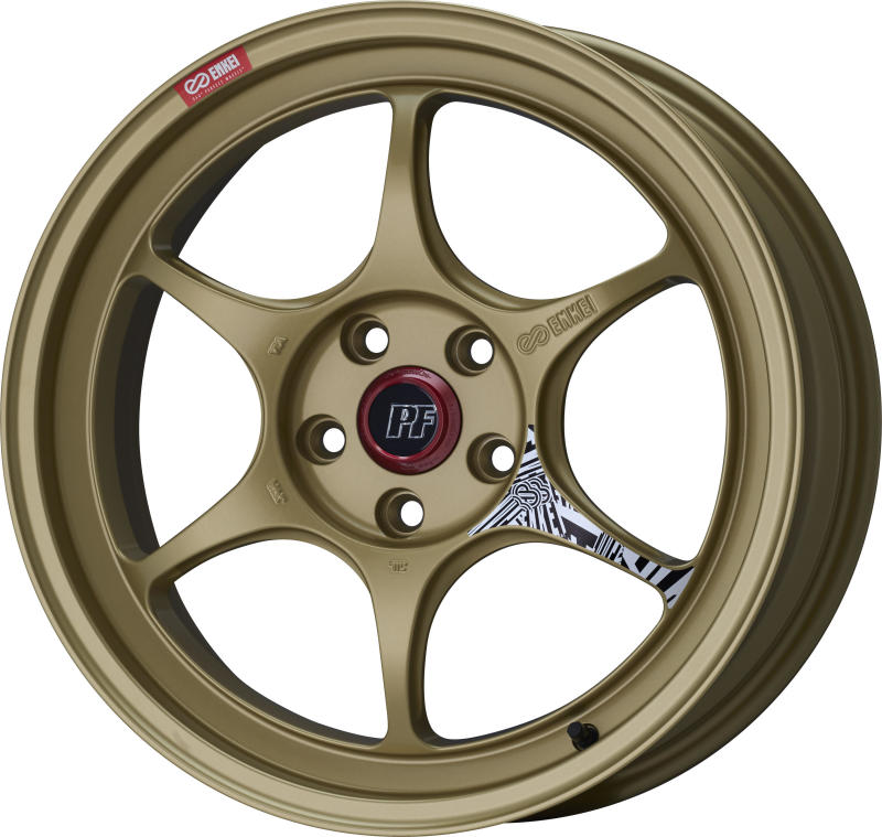 Enkei PF06 18x10in 5x114.3 BP 38mm Offset 75mm Bore Gold Wheel