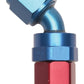 Russell Performance -12 AN Red/Blue 45 Degree Full Flow Swivel Hose End