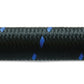 Vibrant -6 AN Two-Tone Black/Blue Nylon Braided Flex Hose (10 foot roll)