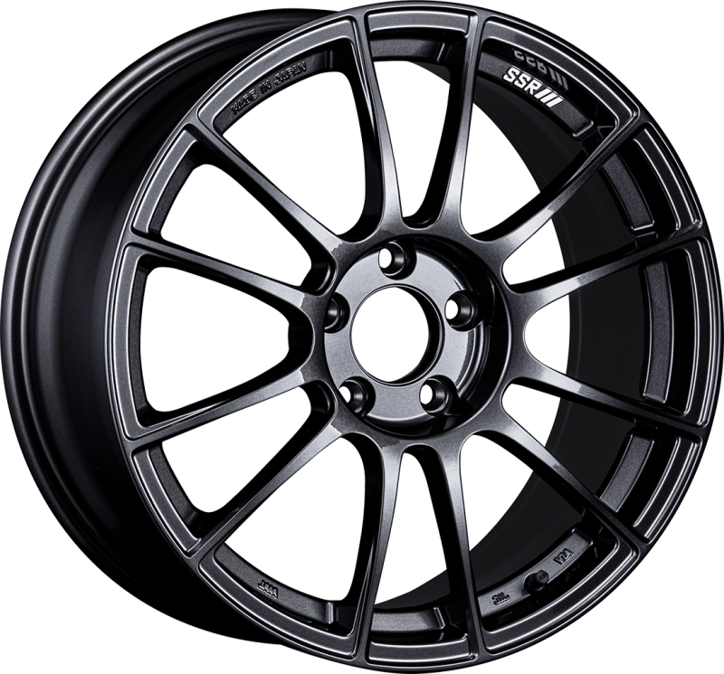 SSR GTX04 18x7.5 5x100 48mm Offset Dark Gunmetal Wheel