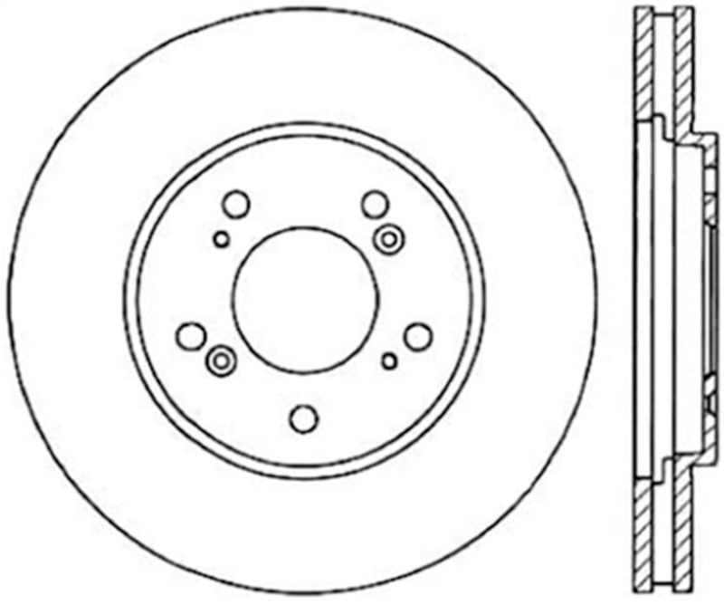 StopTech 91-96 Acura NSX Front Right Cryo Slotted Rotor