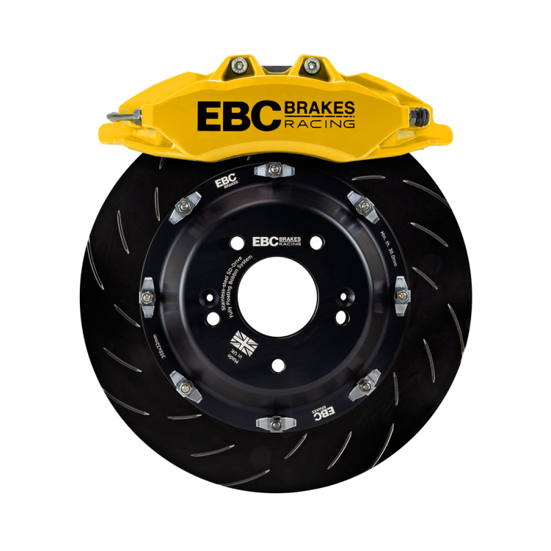 EBC Racing 20-23 Volkswagen Golf R Yellow Apollo-6 Calipers 380mm Rotors Front Big Brake Kit