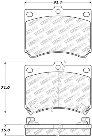 StopTech Street Select Brake Pads - Front/Rear