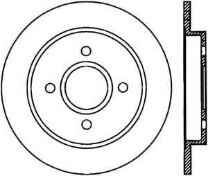 StopTech Power Slot 14-19 Ford Fiesta / 01-07 Ford Focus Slotted Left Rear Cryo Rotor