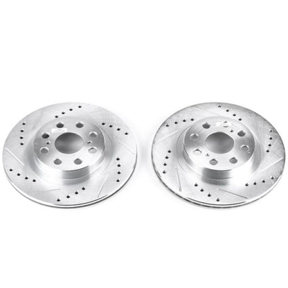 Power Stop 00-05 Toyota MR2 Spyder Rear Evolution Drilled & Slotted Rotors - Pair