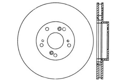 StopTech 06-08 Honda Civic Si Cross Drilled Left Front Rotor