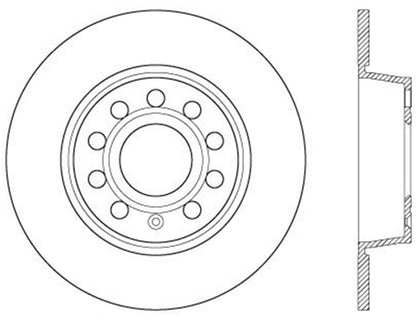 StopTech 06-10 Audi A3/08-10 TT / 06-09 VW GTI Mk V Cryo-Stop Left Rear Slotted Rotor