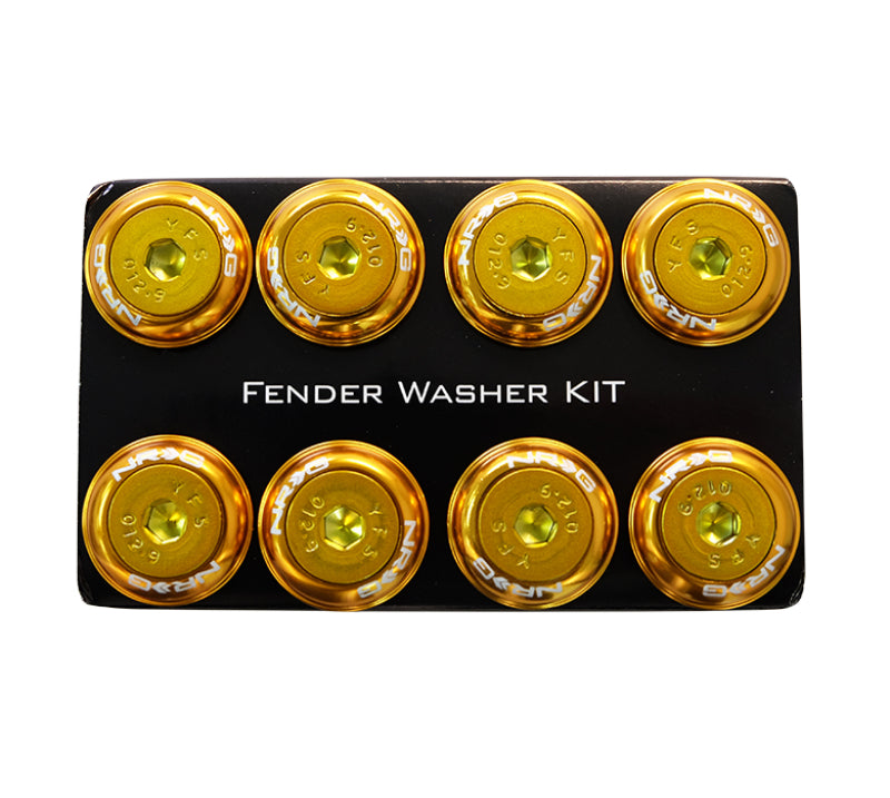 NRG Fender Washer Kit w/Color Matched M8 Bolt Rivets For Plastic (Rose Gold) - Set of 8