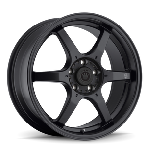 Konig Backbone 15x6.5 4x100 ET38 Matte Black Milling Logo on Spoke