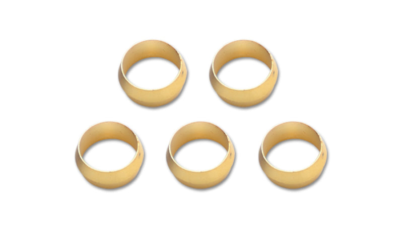 Vibrant 1/4in Brass Olive Inserts - 5pk