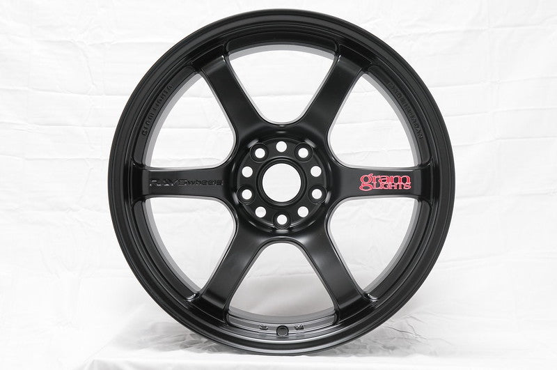 Gram Lights 57DR 17x9.0 +12 5-114.3 Semi Gloss Black Wheel