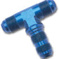 Russell Performance -4 AN Flare Bulkhead Tee Fitting (Blue)