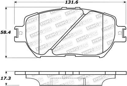 StopTech Sport Brake Pads w/Shims and Hardware - Rear