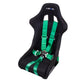 NRG 6PT 3in. Seat Belt Harness / Cam Lock - Green