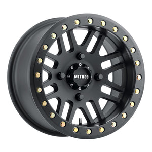 Method MR406 UTV Beadlock 14x8 / 4+4/0mm Offset / 4x136 / 106mm CB Matte Black Wheel