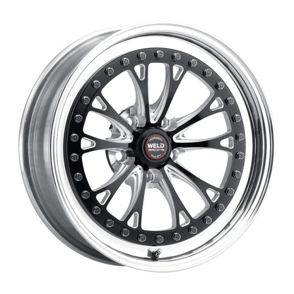 Weld Vitesse 17x10 / 5x4.5mm BP / 8in. BS Low Pad Black Wheel - Polished Non-Beadlock