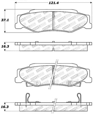 StopTech Street Touring 04-08 Cadillac XLR/XLR-V Rear Brake Pads