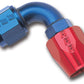 Russell Performance -8 AN Red/Blue 90 Degree Full Flow Hose End