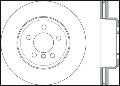 StopTech 2011-2013 BMW 535i / 2012-2016 BMW 640i Slotted & Drilled Front Left Brake Rotor