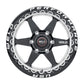 Weld S909 20x9.5 Ventura 6 Beadlock 6x127 ET35 BS6.625 Gloss BLK MIL DIA 78.1