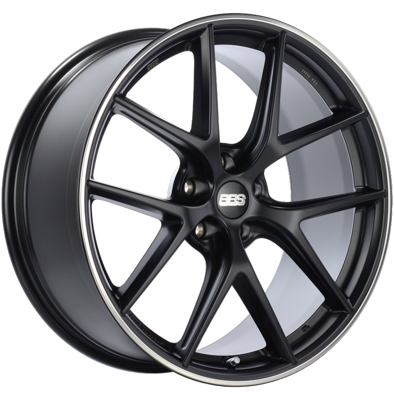 BBS CI-R 20x9 5x112 ET25 Satin Black Polished Rim Protector Wheel -82mm PFS/Clip Required